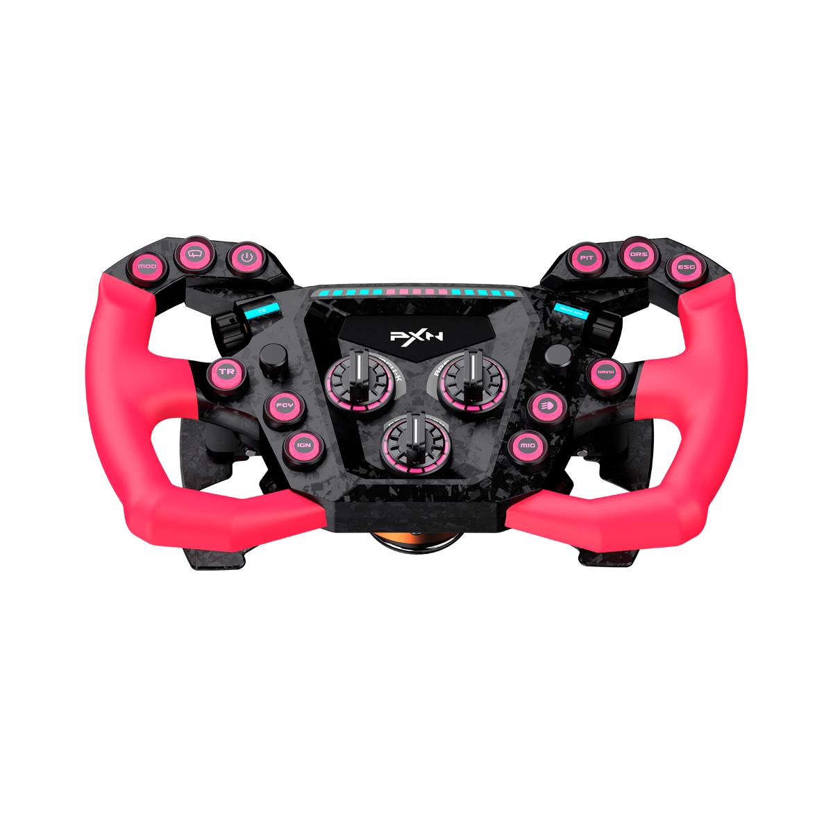Volante Gamer PXN GT One Alta Performance para Simuladores Iluminação RGB - PXN-WGTL-GT-ONE