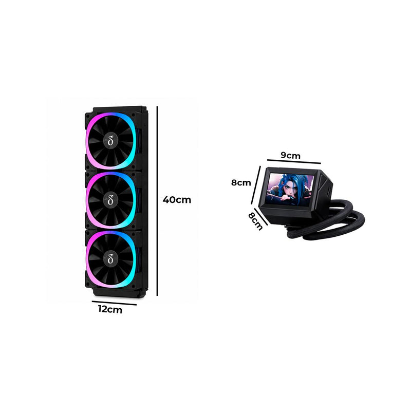 Water Cooler Lcd Rgb 360mm Silencioso Alta Performance 300W