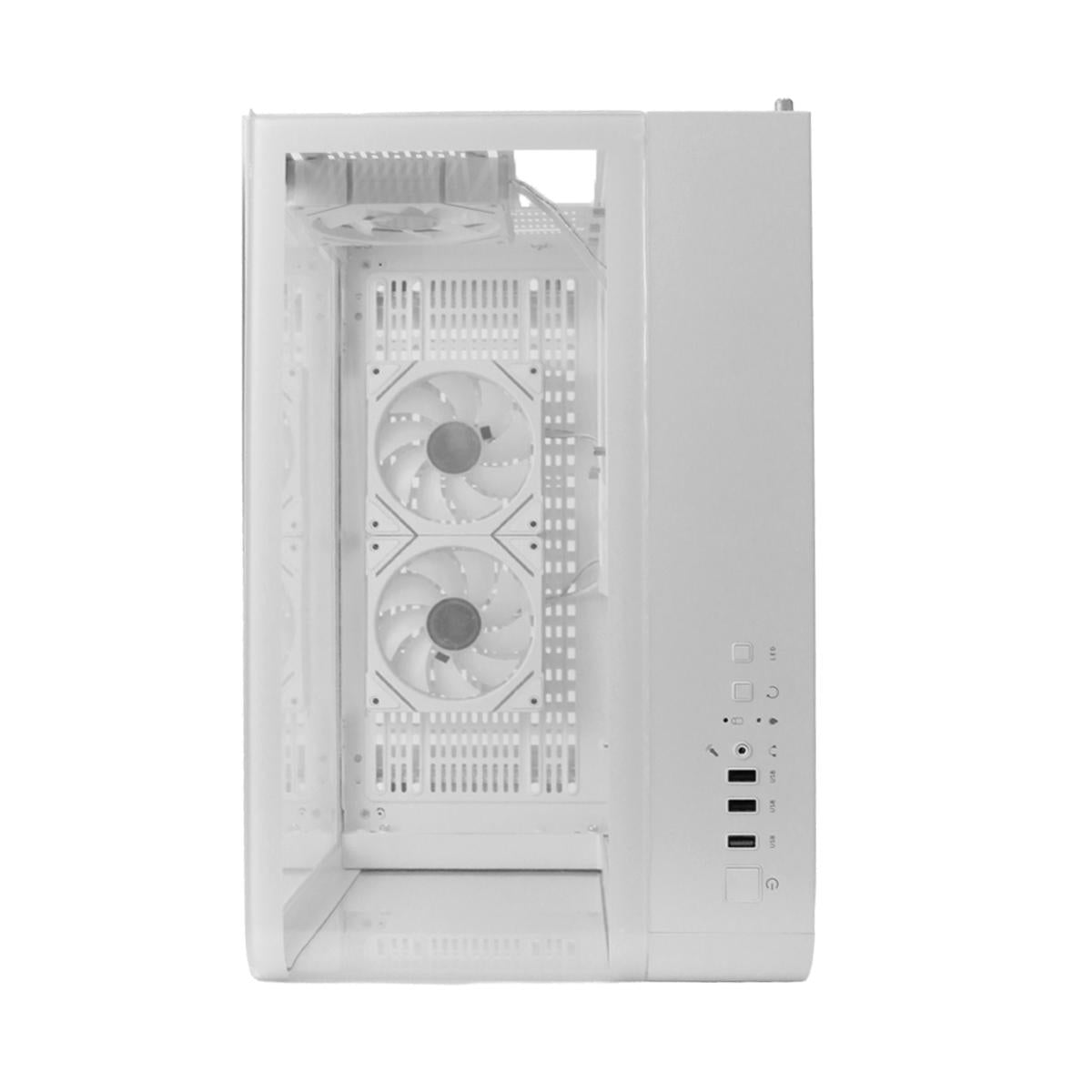 Gabinete Gamer Aquário Grasep Lateral Vidro Curvo 3 Fans USB 3.0 Type-C M-ATX - D-MATX04