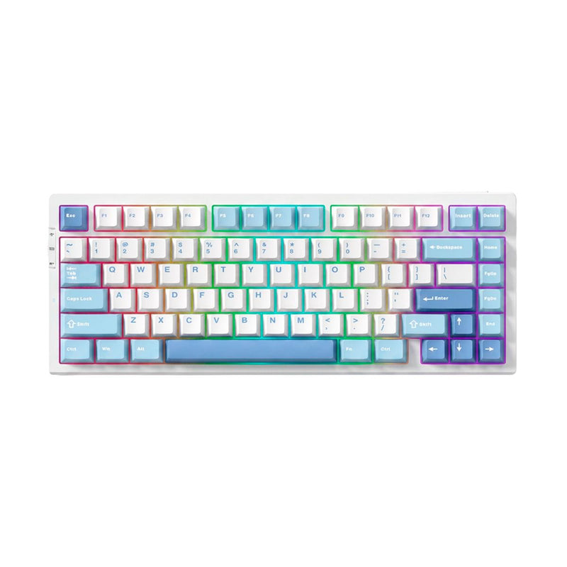 Teclado Mecânico MCHOSE G75Pro Blue Cabagge 75% Triple Mode RGB PBT