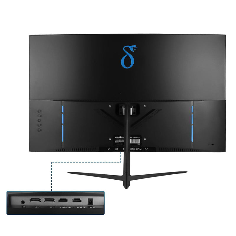 Monitor Gamer Curvo 27” Aitek Painel VA 180Hz 1ms HDMI DisplayPort G-Sync com Áudio Embutido - DELTA-M2722AC