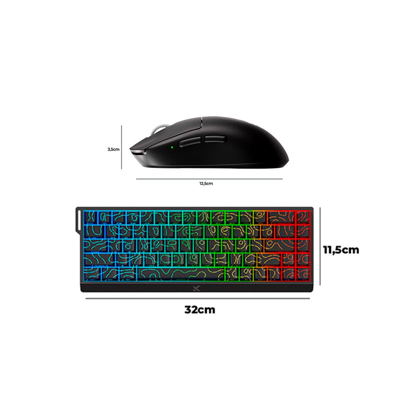 Kit Teclado Gamer MCHOSE Ace 68 8000Hz + Mouse A7V2 Ultra