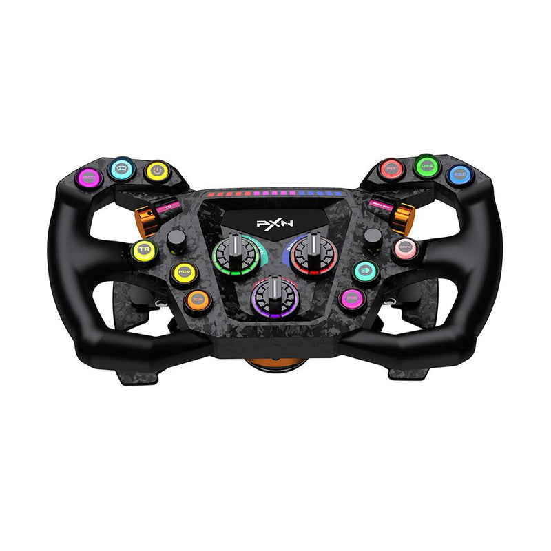 Volante Gamer PXN GT One Alta Performance para Simuladores Iluminação RGB - PXN-WGTL-GT-ONE