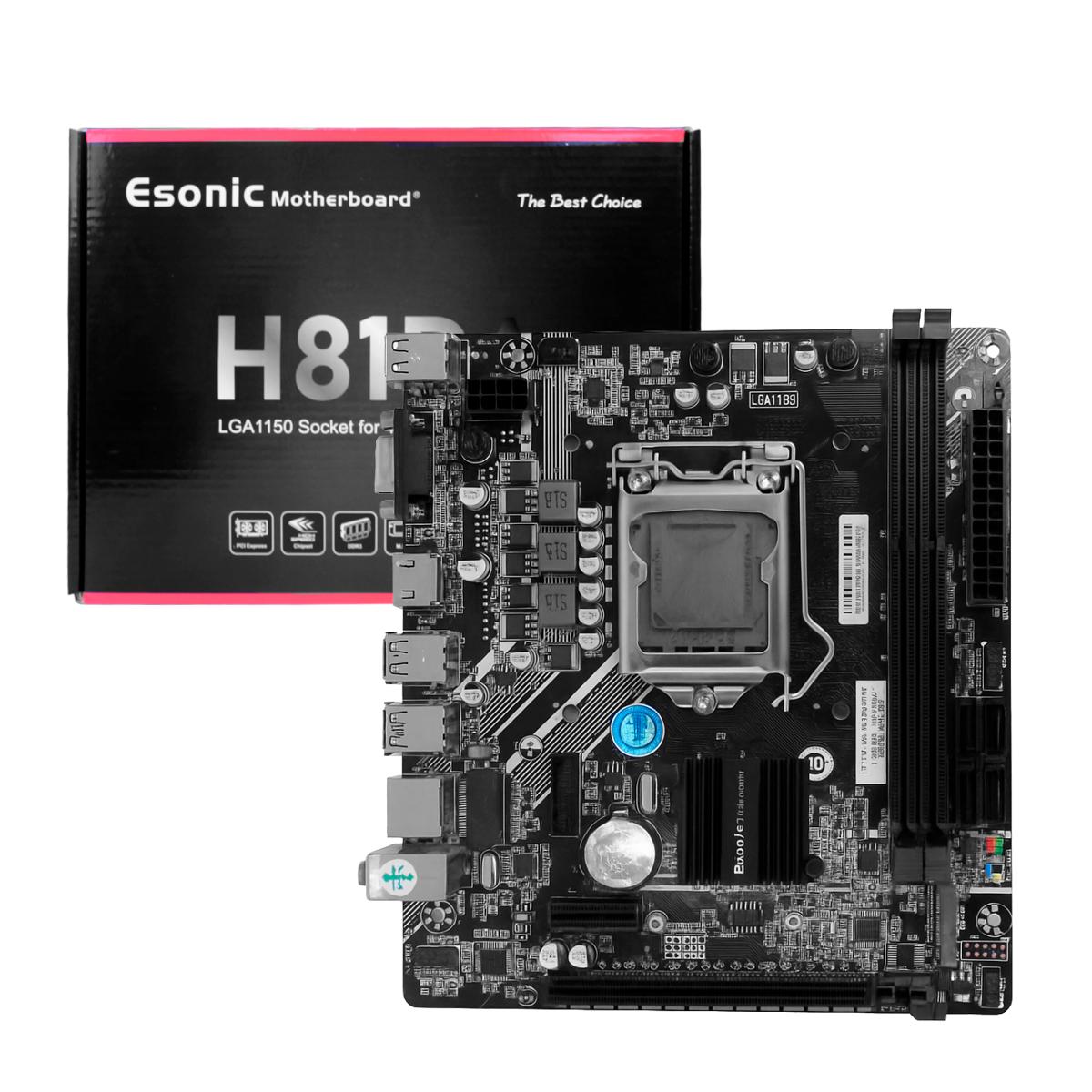 Placa Mãe Intel H81 LGA1150 DDR3 Kozz USB 3.2 SATA Para PC Desktop - H81DA