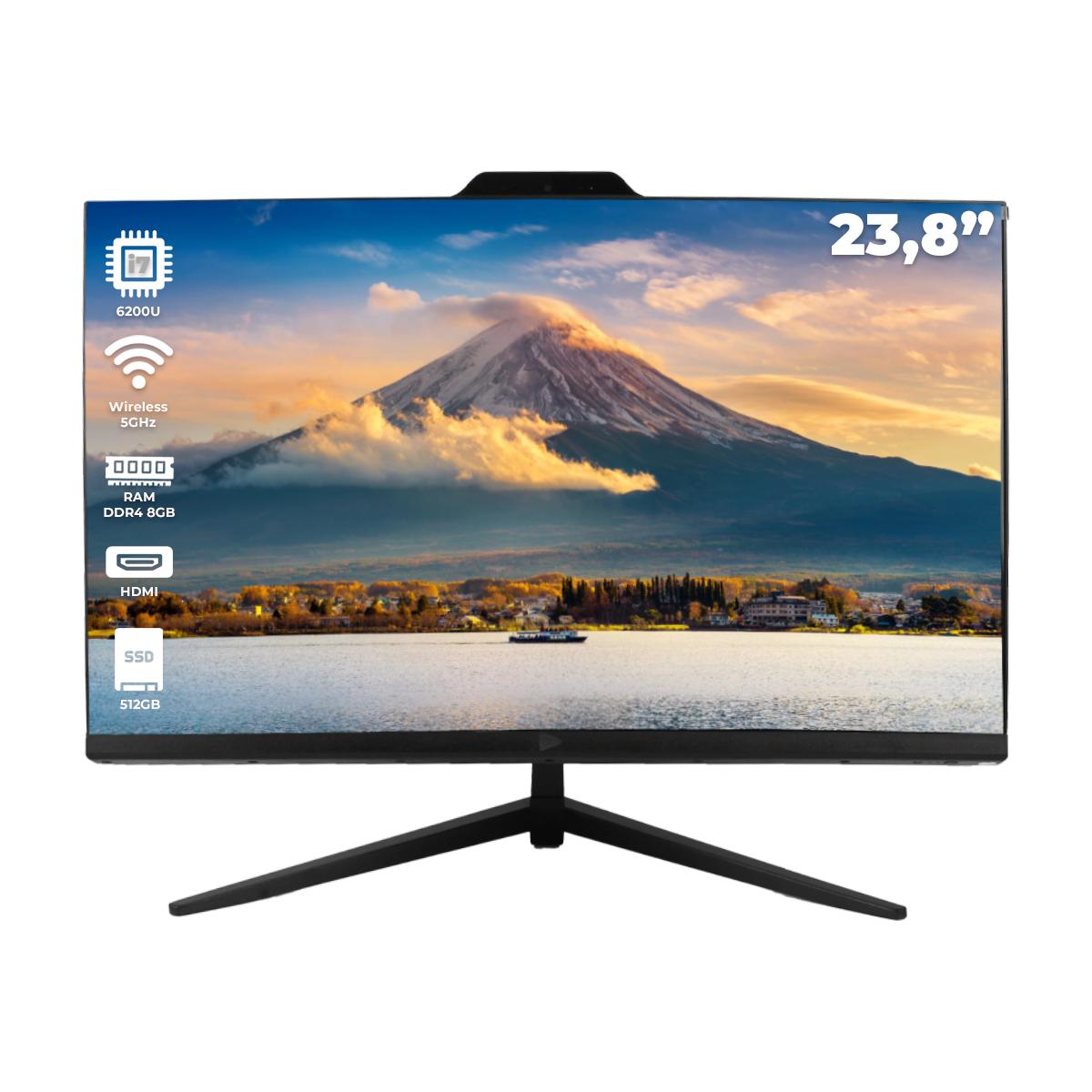 All In One 23,8'' Intel i5-6200U Grasep 8GB DDR4 512GB SSD Full HD Webcam Wi-Fi 5 UPS - D-AI07