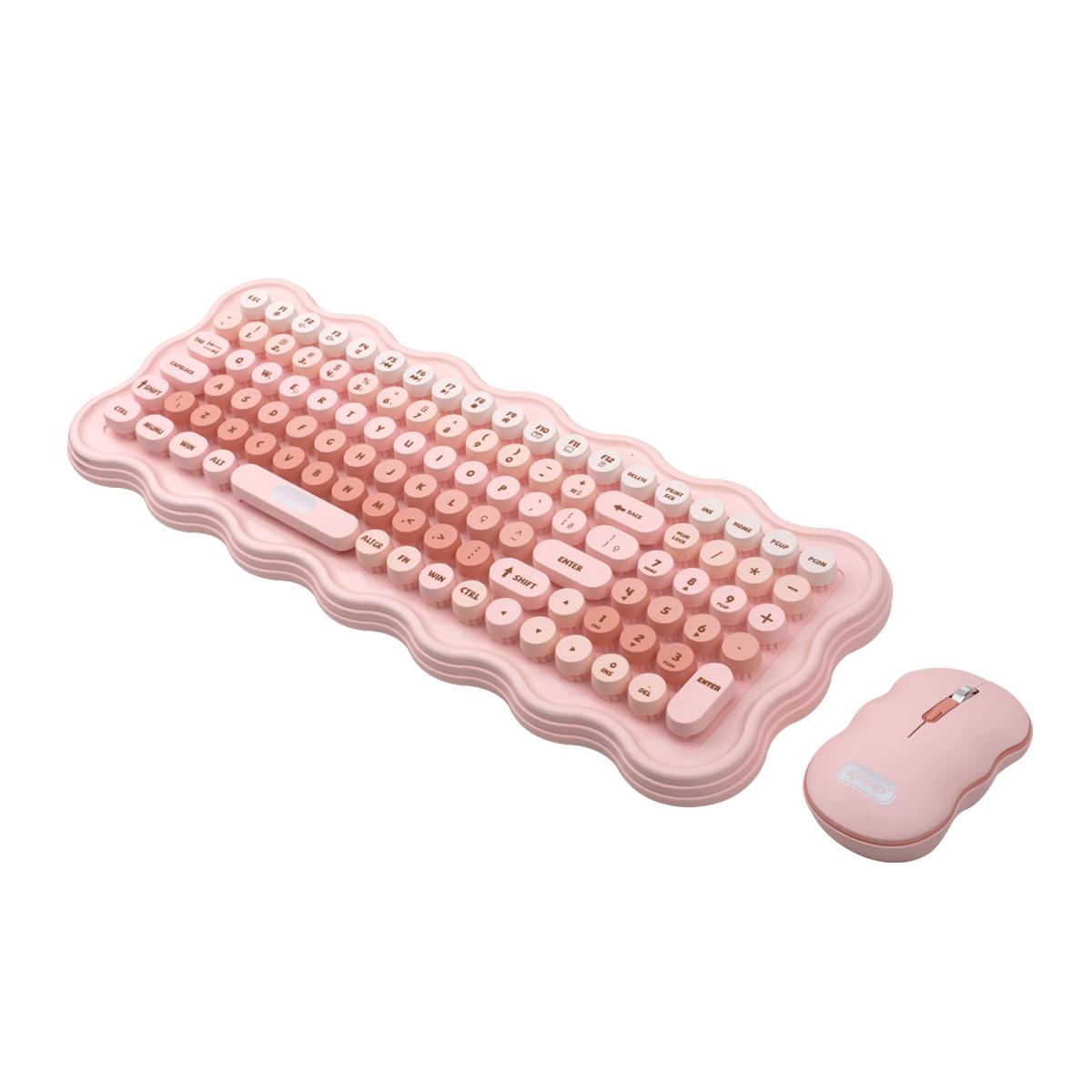Kit Teclado E Mouse Sem Fio Slim Knup Recarregável Bluetooth 5.3 2.4GHz - KP-TE144