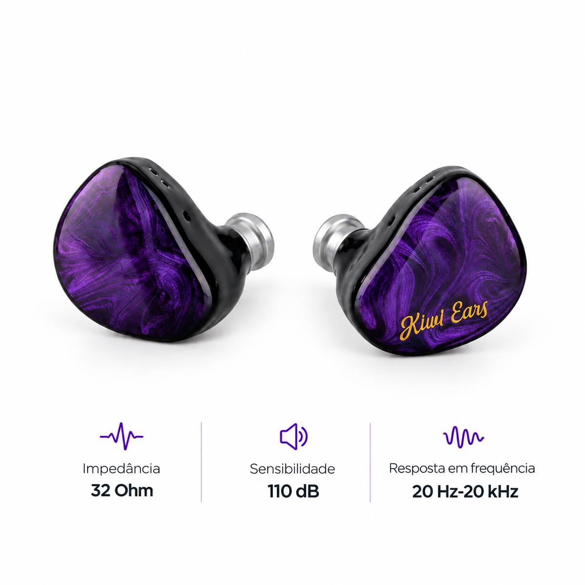 Fone In Ear Kiwi Cadenza com Médios Aveludados e Palco Sonoro Realista