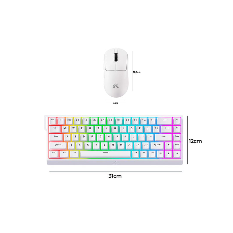 Kit MCHOSE Ace 68 e Mouse A7 V2 Pro: Teclado com Latência de 0,08ms e Mouse Ultraleve