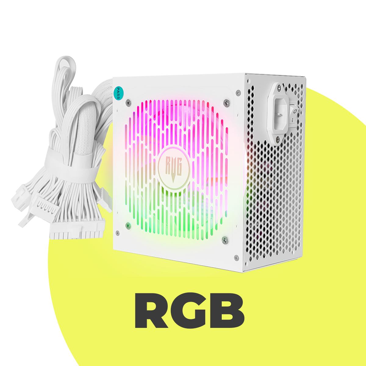 Fonte de Alimentação ATX Gamer 650W RGB 80 Plus Bronze Revenger Silenciosa PFC Ativo e Ventoinha 120mm para Desktop - FO-MAX05RGB