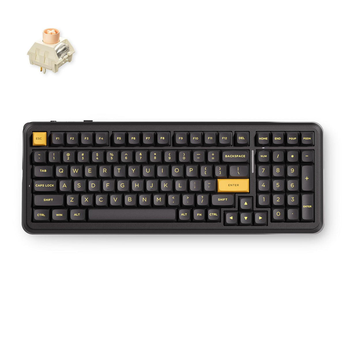 Teclado Gamer Sem Fio MCHOSE K99 V Tri-Modo Preto Gold 8K Polling SOCD RGB 360°