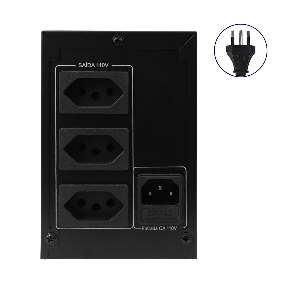 Nobreak Oberon 600VA 360W 110V com Bateria Interna Inclusa para Computador Roteador e Home Office - OR-NL580
