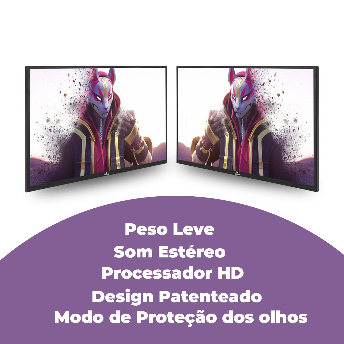 Monitor Portátil 18,5’’ Gamer FHD Grasep 100Hz IPS USB-C Mini HDMI Segunda Tela Notebook - D-TELA07