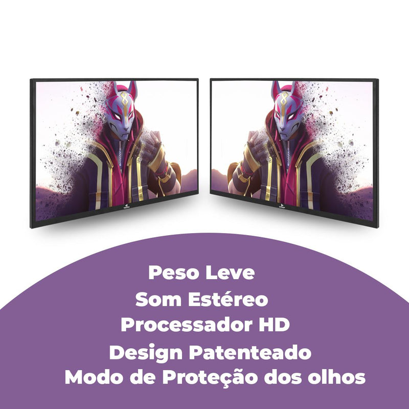 Monitor Portátil 18,5’’ Gamer FHD Grasep 100Hz IPS USB-C Mini HDMI Segunda Tela Notebook - D-TELA07