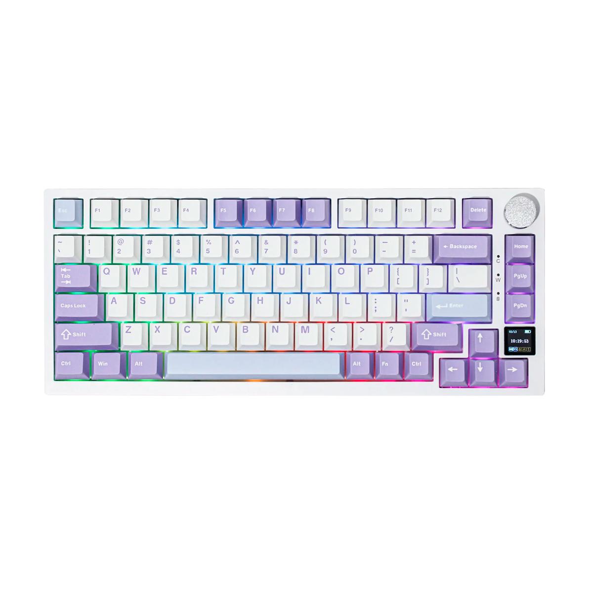 Teclado Mecânico Sem Fio AJAZZ AK820 Pro 75% com Tela TFT e Botão Rotativo