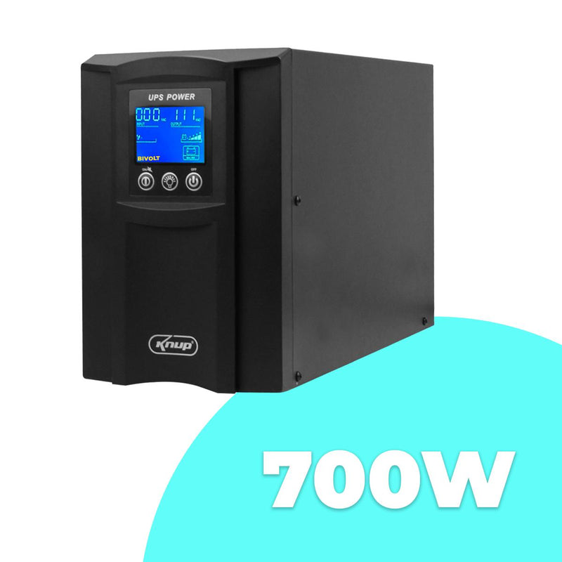 Nobreak Senoidal Puro 700W Bivolt Knup Energia Estável e Segura para seu Home Office - KP-593