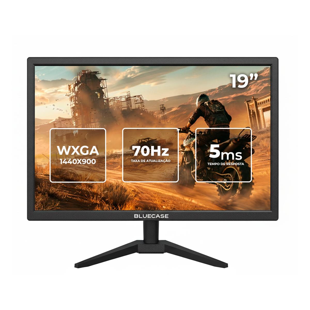 Monitor Bluecase 19 Polegadas WXGA+ 75Hz 5ms Escritório Home Office - BM19K4HVW