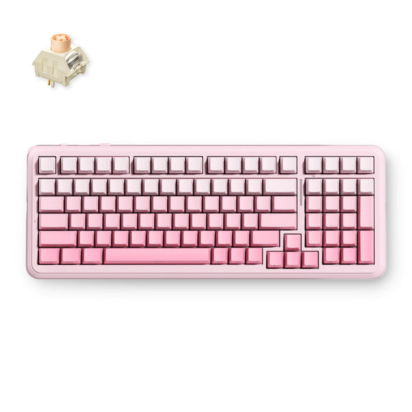 Teclado Gamer Sem Fio MCHOSE K99 V Tri-Modo Rosa Gradient 8K Polling SOCD RGB 360°