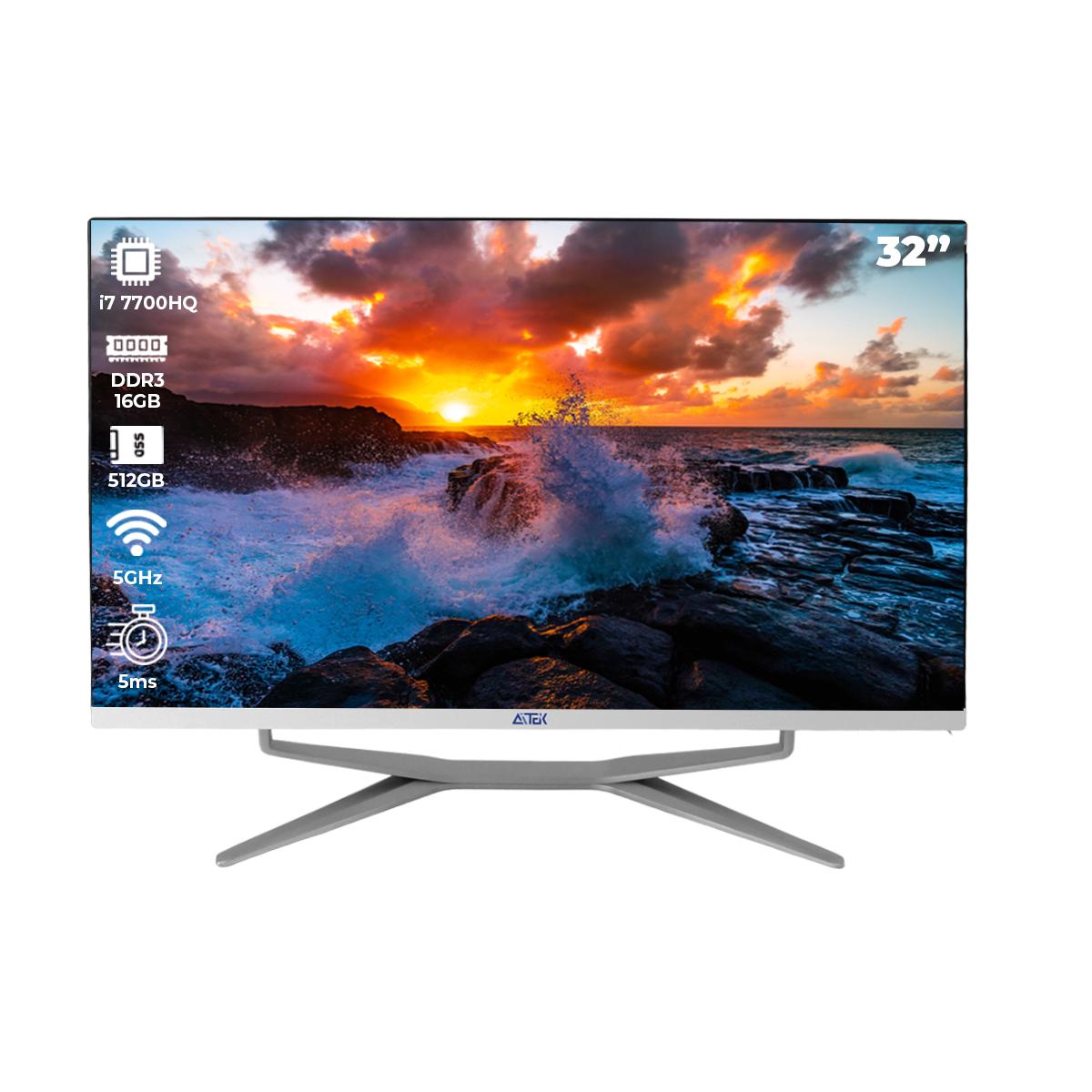 Computador All In One Aitek Tela 32’’ Full HD Intel Core i7 16GB DDR3 512GB - AIO-3275C