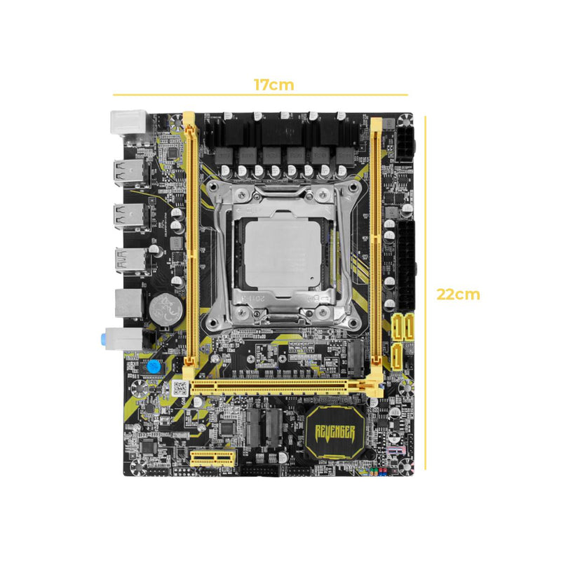 Placa Mãe LGA2011 V3/V4 DDR4 Revenger com Processador Xeon E5-2660V3 10 PCI-e M.2 Gigabit - G-X99C-60