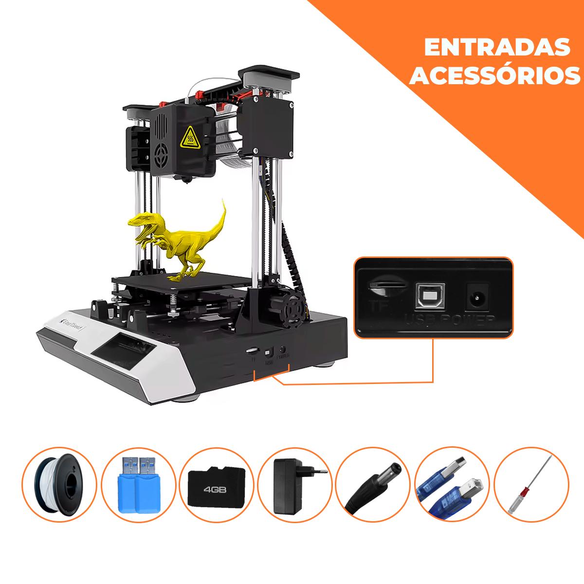 Máquina de Impressão 3D - EasyThreed K6 - Compacta Alta Velocidade PLA 30W - ED-K6-P