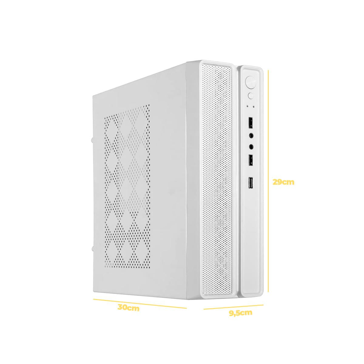Gabinete Slimdesk Bluecase Compatível M-ATX/Mini-ITX Design Compacto para Escritório Fonte 200W - BG-2002W