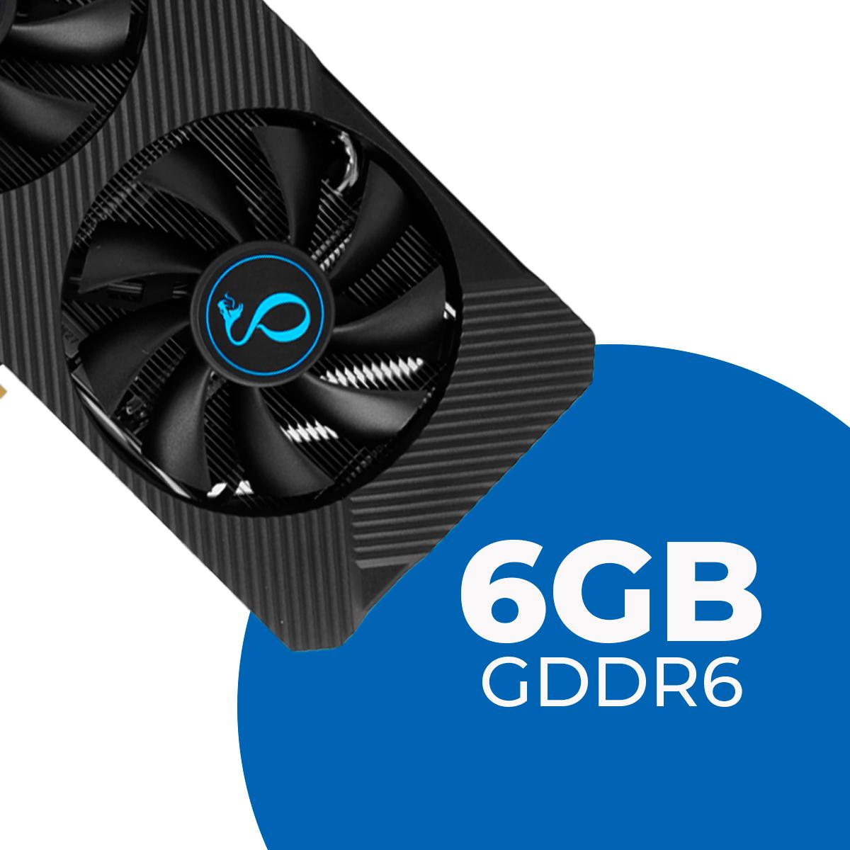 Placa Vídeo Gamer RX5600XT 6GB GDDR6 Aitek Clock 1375MHz HDMI DisplayPort - DELTA-RX5600XT
