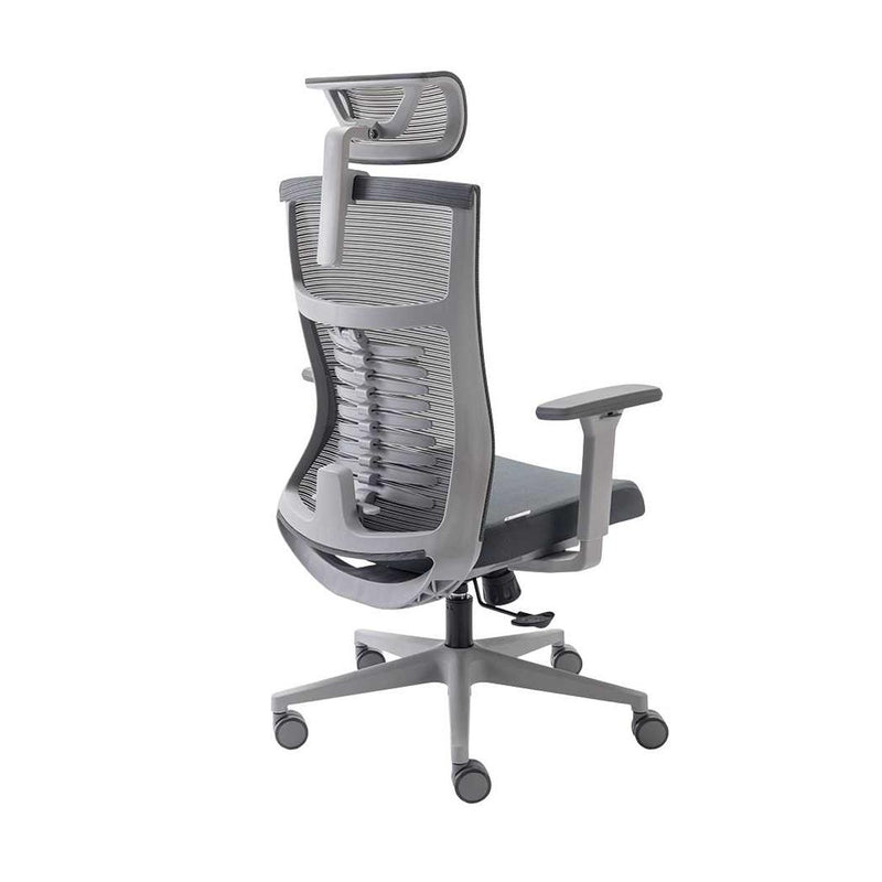 Cadeira Ergonômica Elements Vertta Cinza para Home Office e Estudo Ajuste de Altura e Lombar Estrutura Reforçada - ELEM-70053