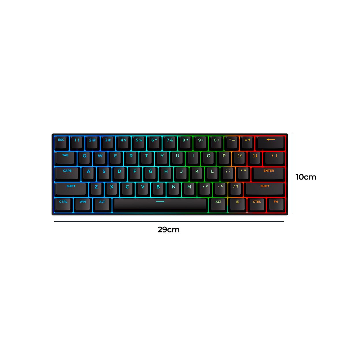 Teclado Gamer MCHOSE Ace 60 Pro Preto Hall Effect Switch Black Tek Iluminação RGB