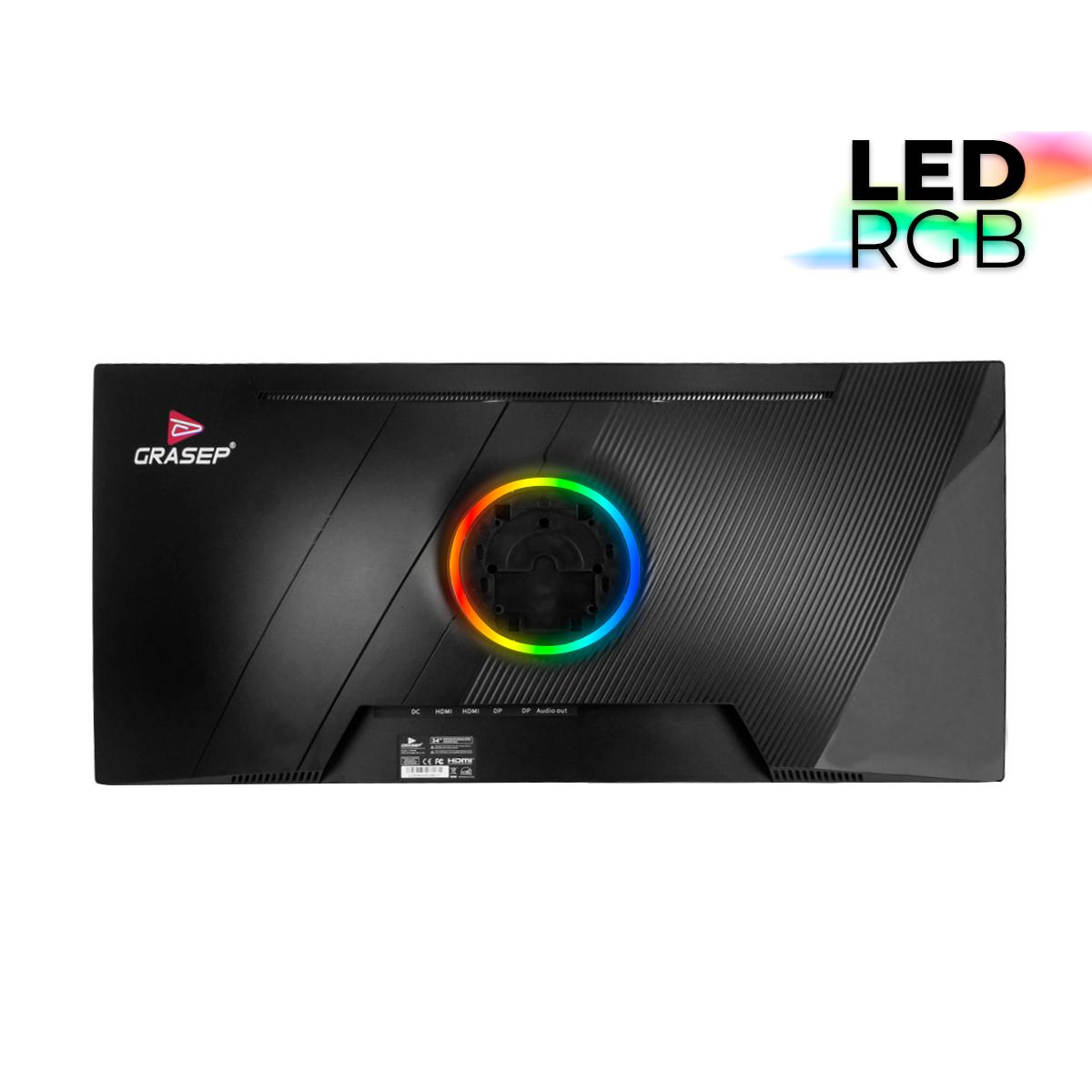 Monitor Ultrawide 34’’ WQHD Grasep Alta Produtividade Imersão Gamer - D-GR340