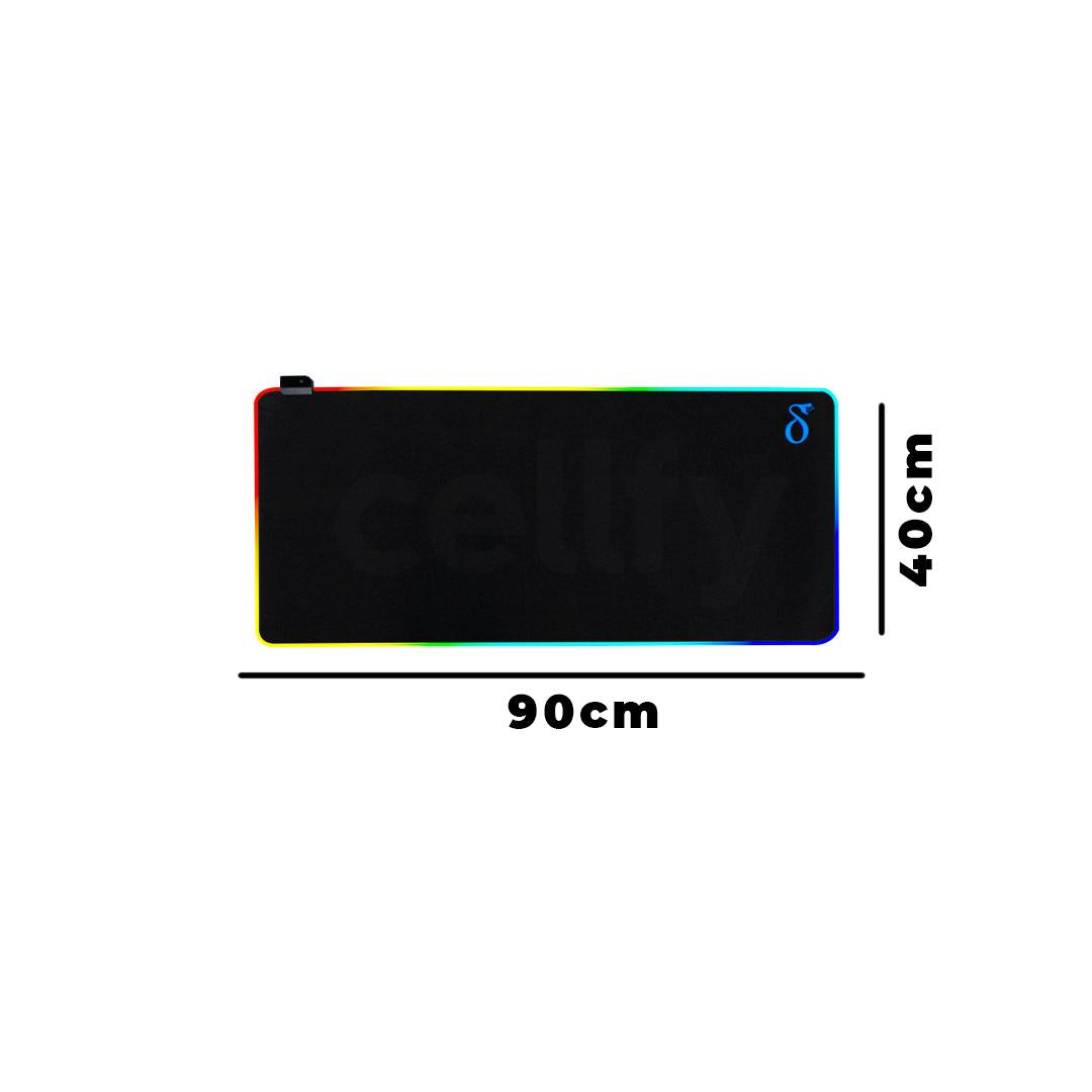 Mousepad Gamer LED RGB 90x40cm Aitek Iluminado 7 Cores Antiderrapante USB - DELTA-P9040