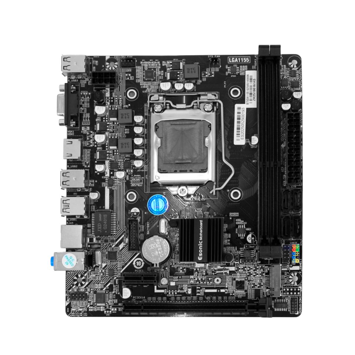 Placa Mãe Intel B75 LGA1155 DDR3 Kozz 2xSlots LAN USB 2.0 para PC Desktop - B75DA1