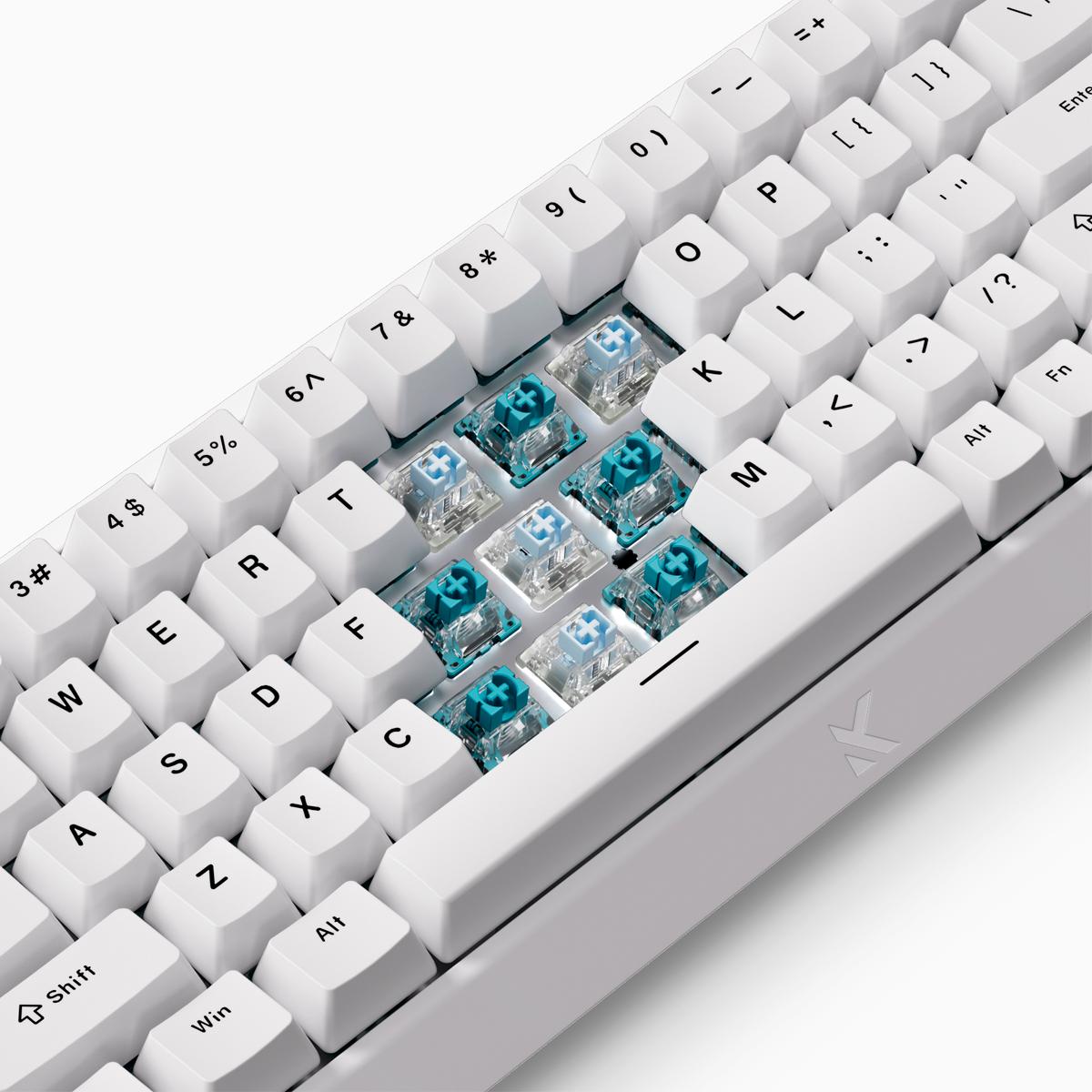 Teclado Gamer MCHOSE Ace 68 Branco Hall Effect 65% Iluminação RGB