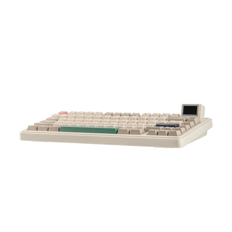 Teclado Mecânico Sem Fio 75% EPOMAKER RT82 Creamy Jade com Tela LCD Retrô