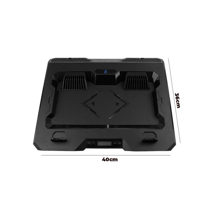 Base Notebook RGB Aitek com Ventoinha Turbo 7 Níveis de Altura Tela LCD Refrigeração Potente - DELTA-B3122GG