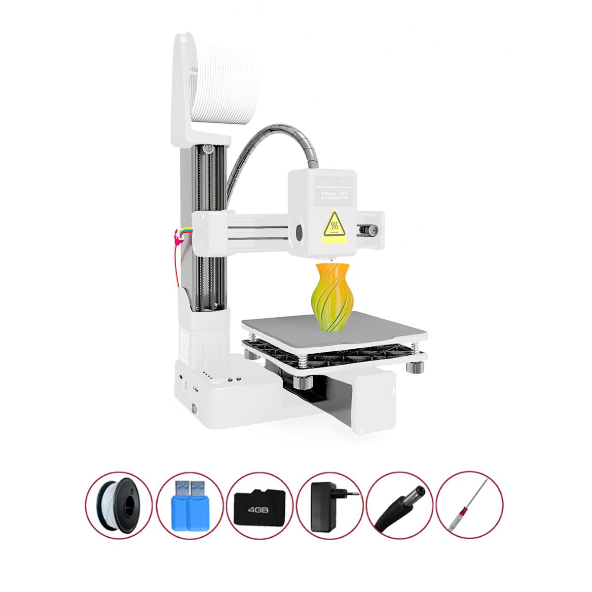 Mini Impressora 3D K10 Compacta Fácil Uso PLA - ED-K10