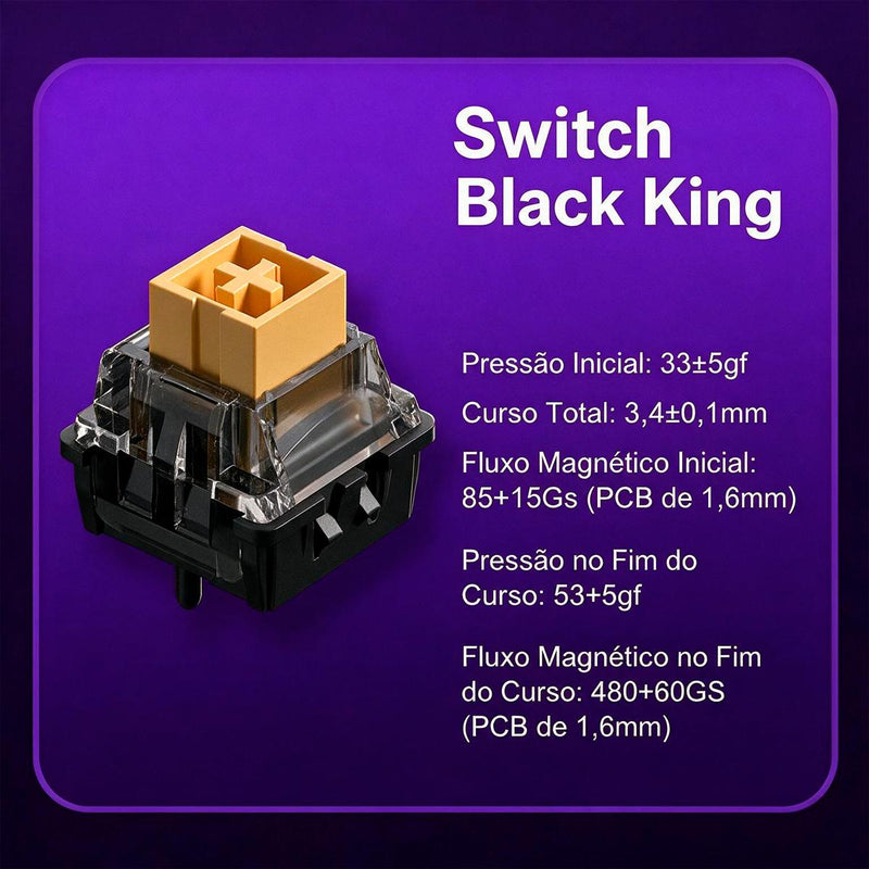 Teclado Gaming Magnético 65% AULA Hero68 HE Hot-Swap RGB South-Facing 8000Hz