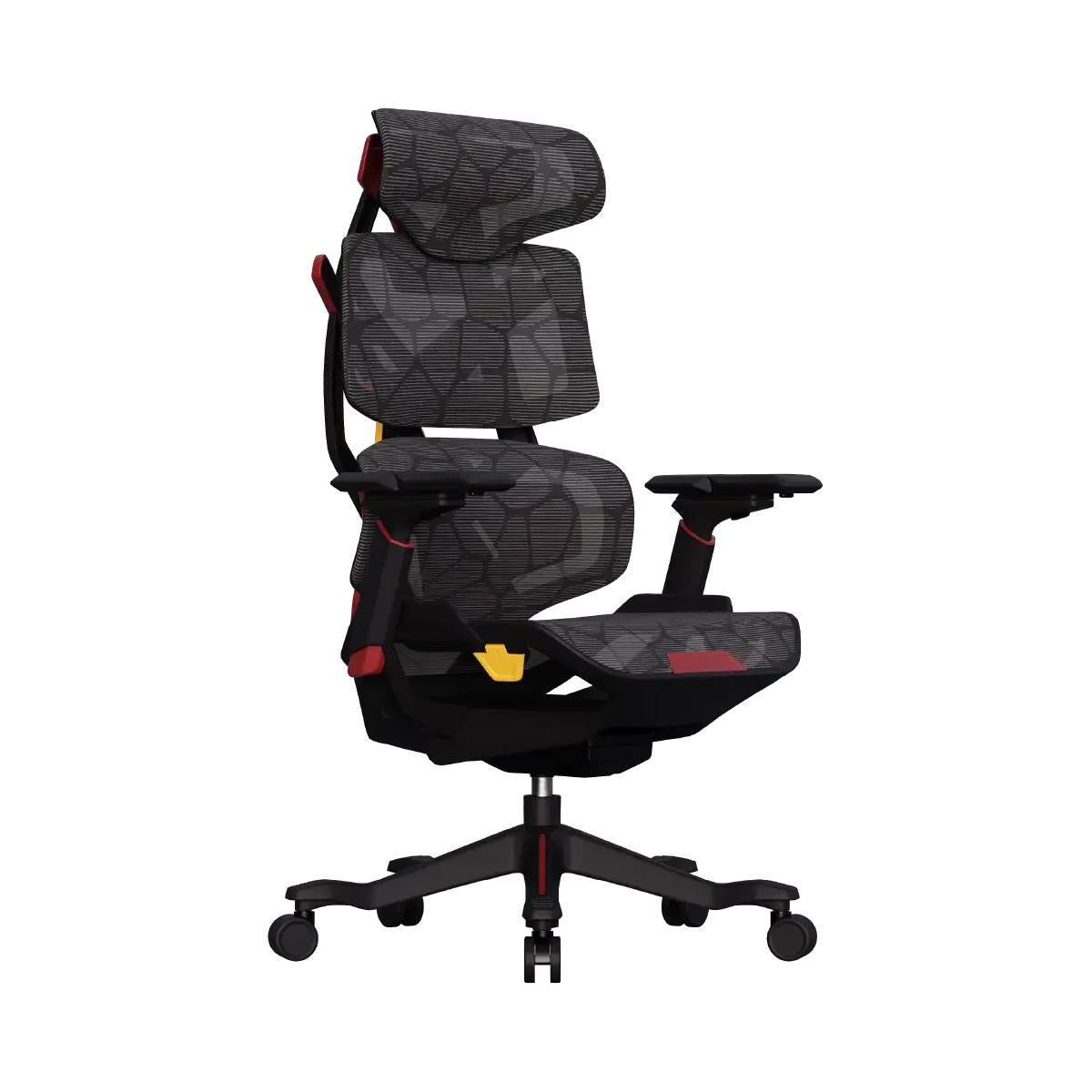 Cadeira Gamer Profissional Elements Vector com Apoio de Cabeça 2D e Revestimento em Mesh - ELEM-72122