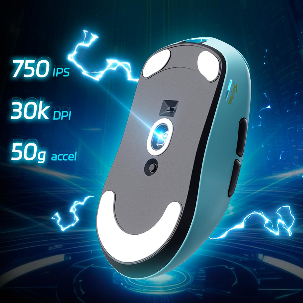 Mouse Gamer Scyrox Sem Fio Ultraleve 40g 8K Polling Rate E Sensor Pixart 3950 30000 DPI - ZD-V6