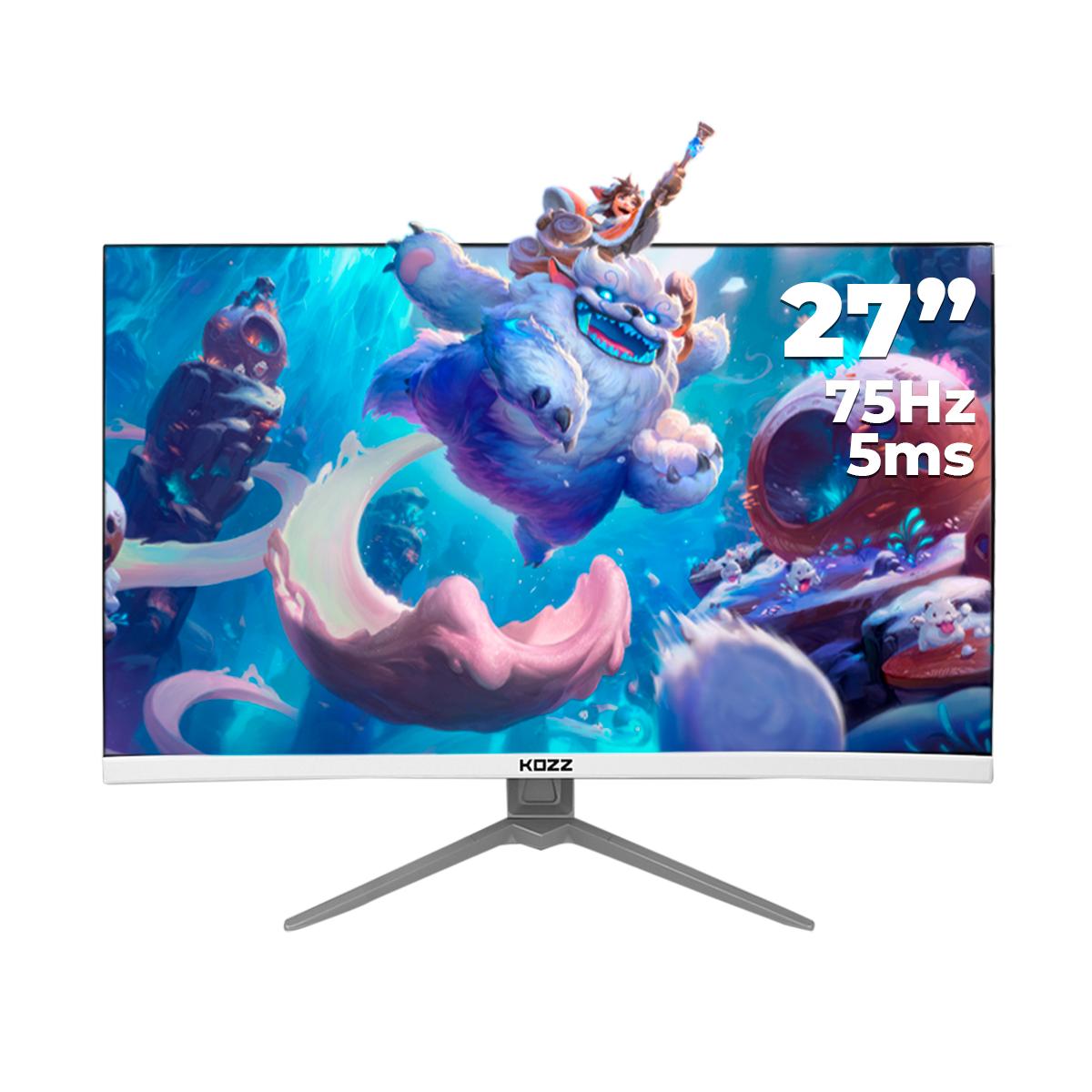 Monitor Curvo Led 27” IPS Borda Fina Full HD Gamer Ajustável Visão Ampla - KZ-M2705C