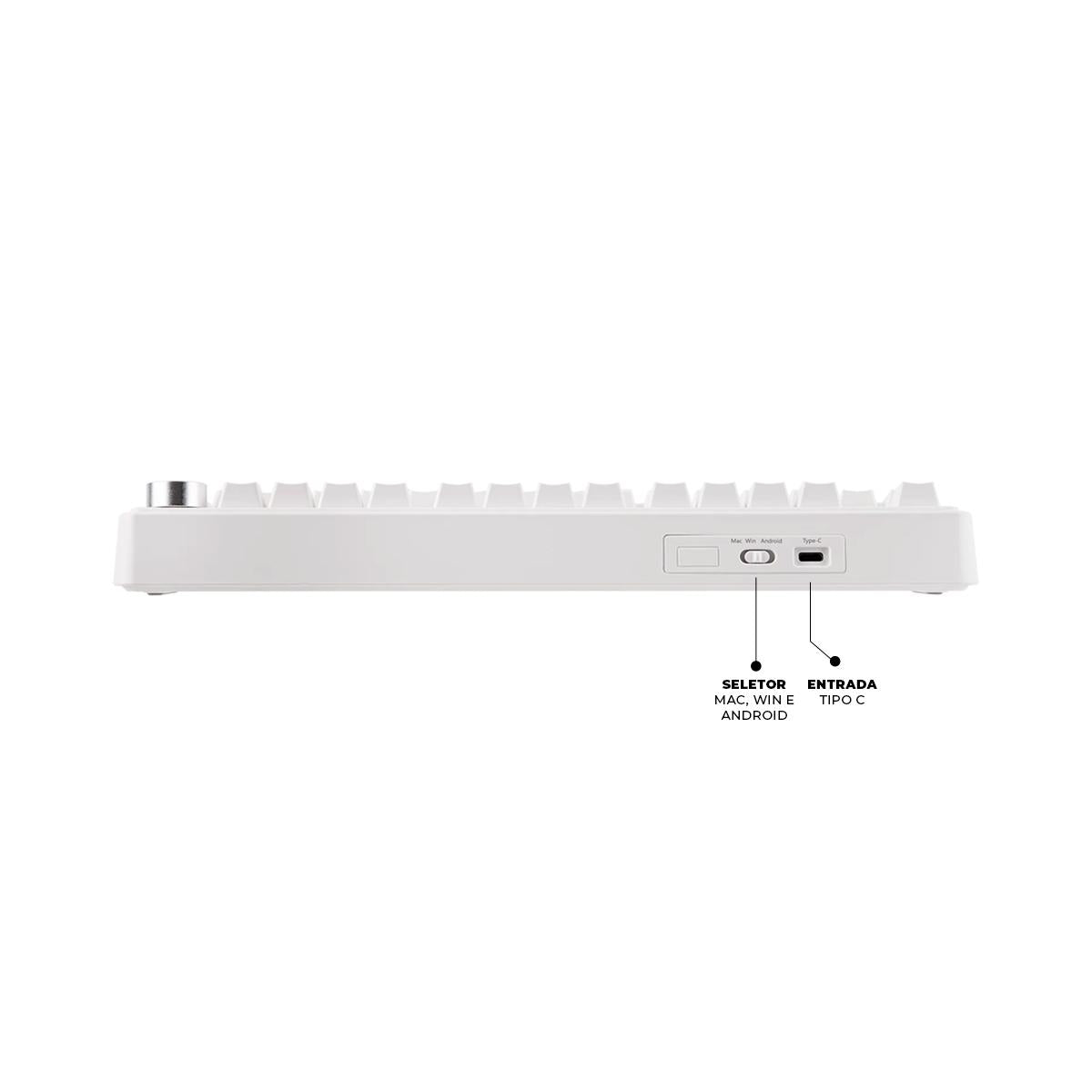 Teclado Mecânico Epomaker Aula F75 RGB Switches Red Hot Swap