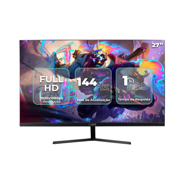Monitor 27 Pol FHD Kozz 144Hz 1ms Fluidez para Gamers Competitivos - KZ-M2725