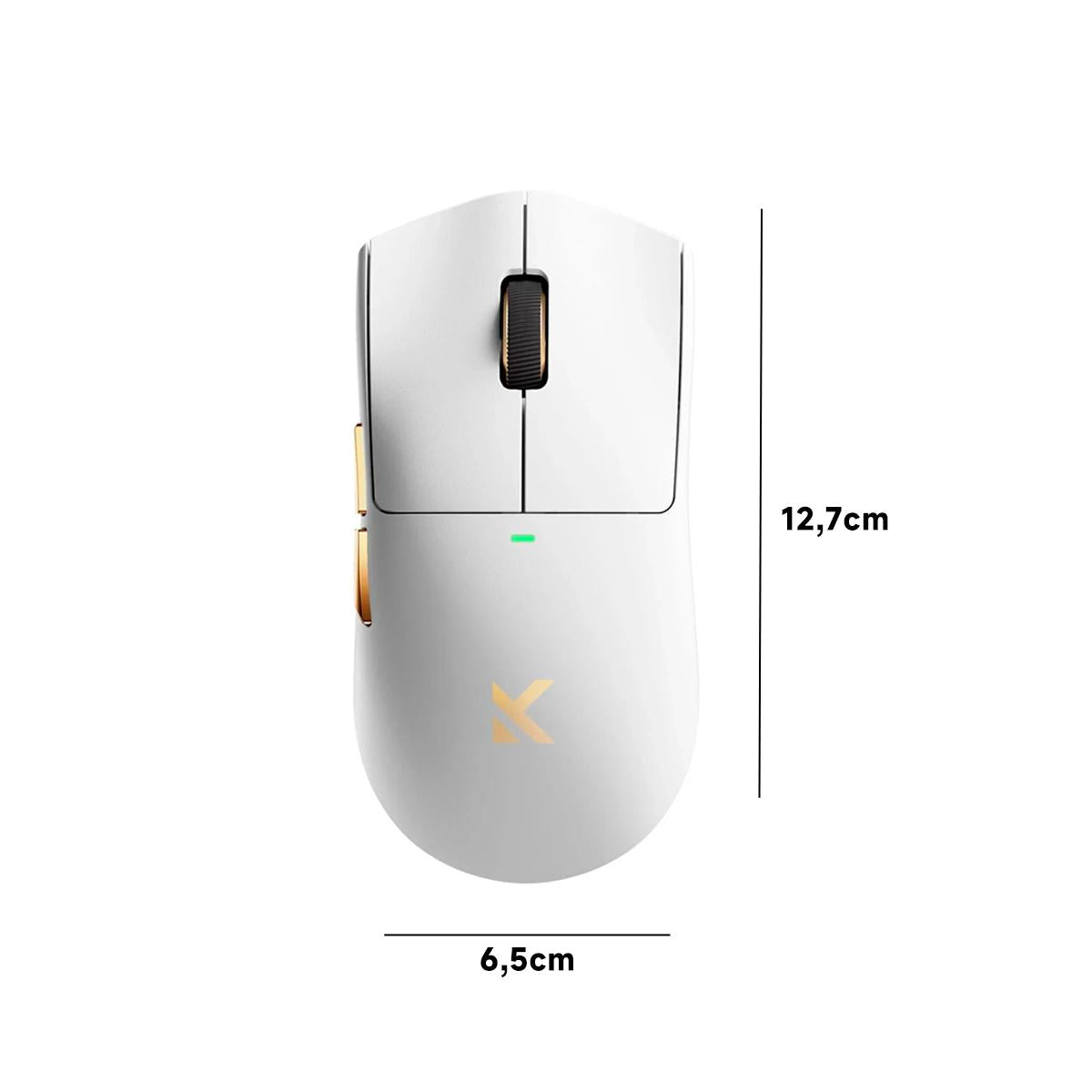 Mouse Gamer MCHOSE K7 Ultra Branco 59g Sensor PAW3950 Dock Magnética
