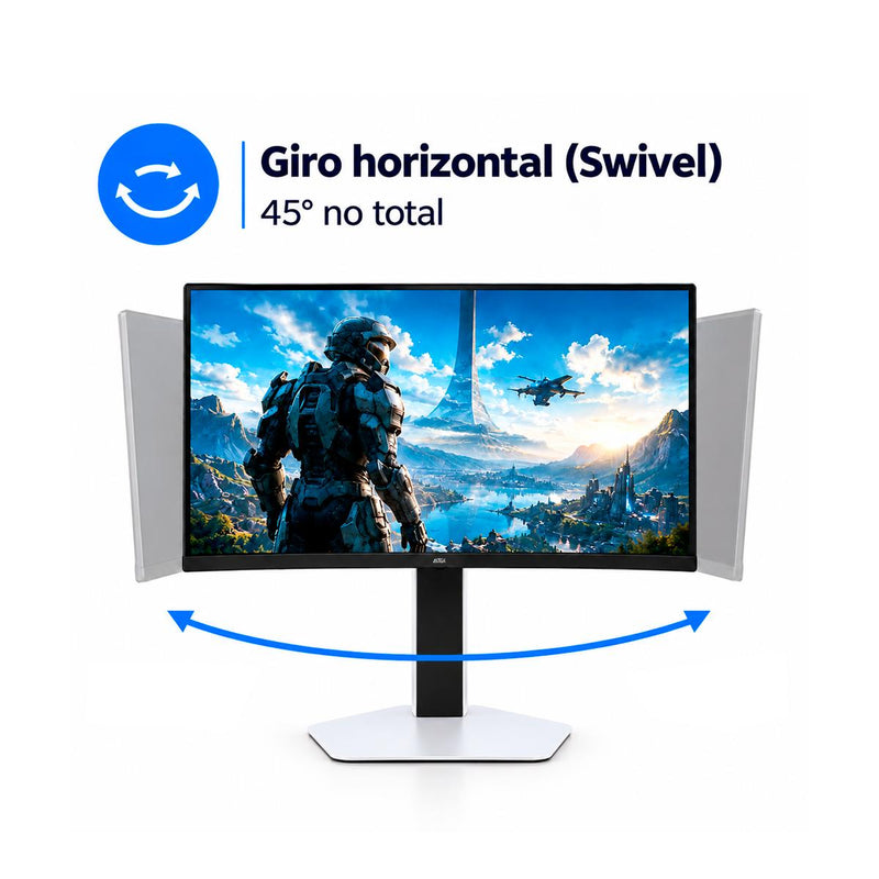 Monitor OLED 27'’ QHD com Proteção Burn-in e Ajuste de Altura Vertical