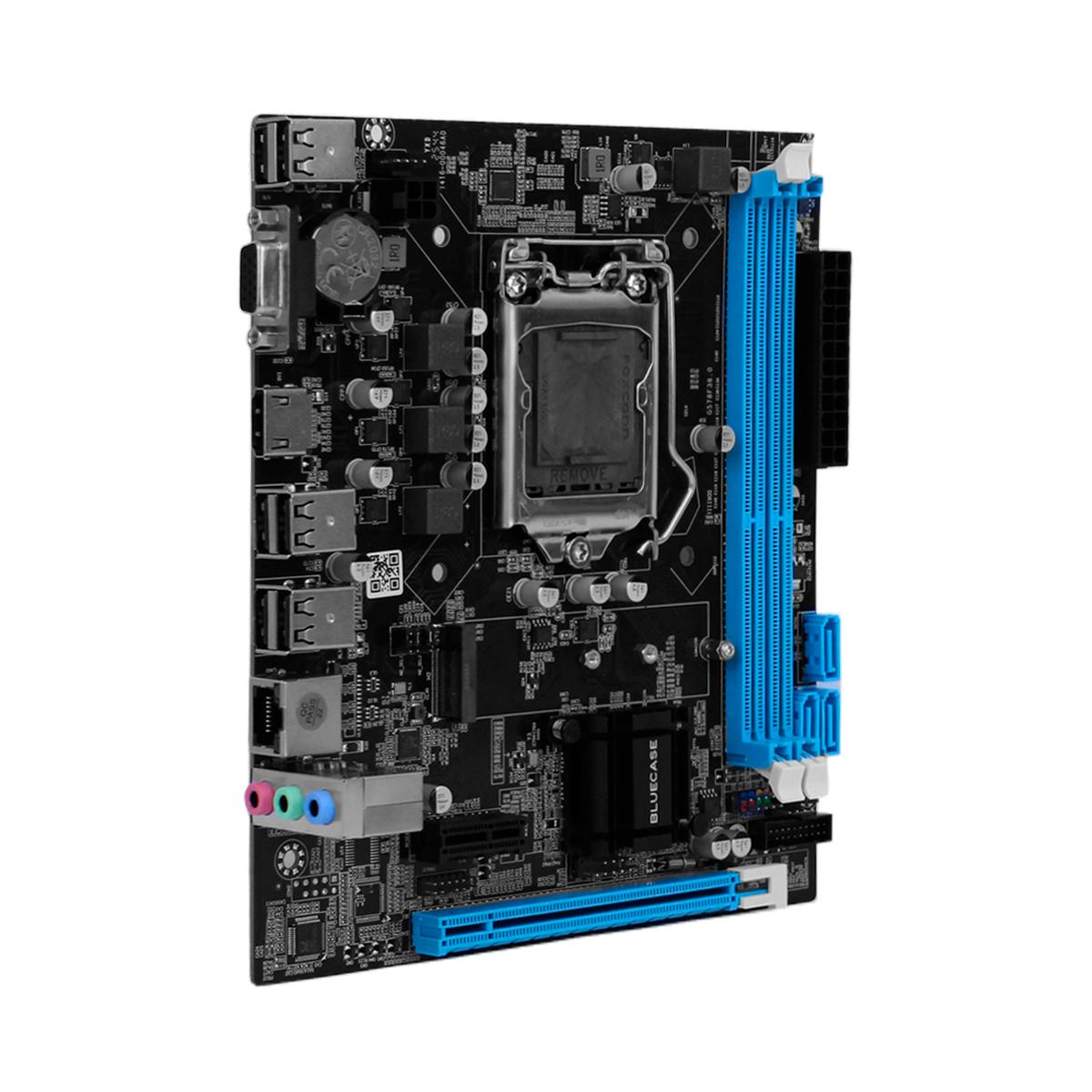 Placa Mãe Bluecase H61 LGA1155 DDR3 16GB M.2 NVMe HDMI VGA - BMBH61-G2HG-M2