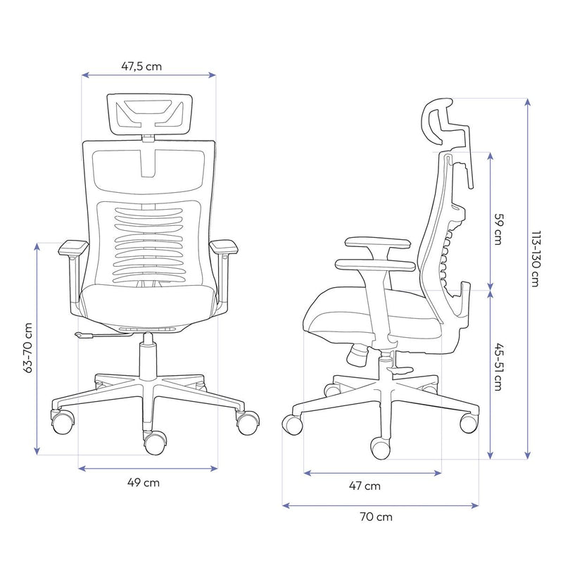 Cadeira Elements Vertta Preta Ergonômica Premium para Home Office e Escritório - ELEM-70048
