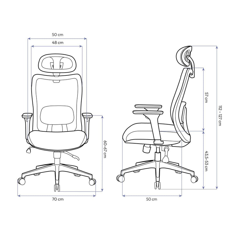Cadeira Ergonômica Elements Astra Pro Cinza Conforto Premium Ajustável para Home Office e Escritório - ELEM-71466