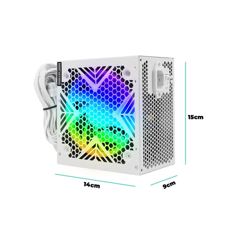 Fonte ATX 550W Iluminação RGB Aitek Para PC Intel e AMD 80 Plus Bronze - DELTA-F550-B