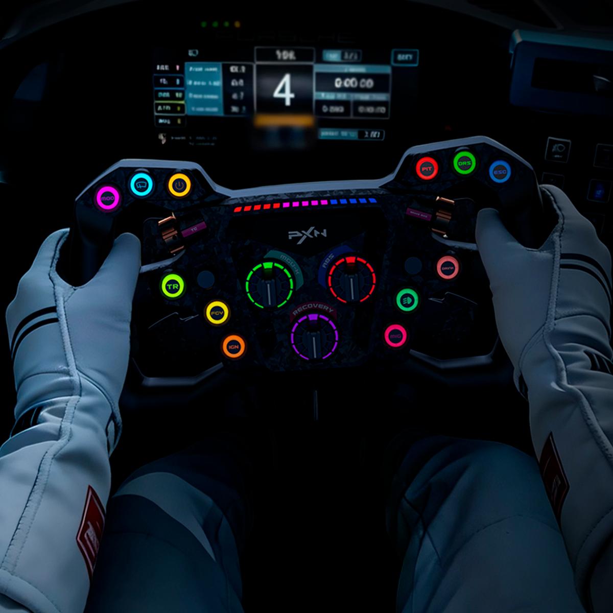 Kit Simulador de Corrida PXN VD10 10NM + Volante GT One 12 Botões RGB - KIT-PXN-VD10-WGTL-GT-ONE — slide 5