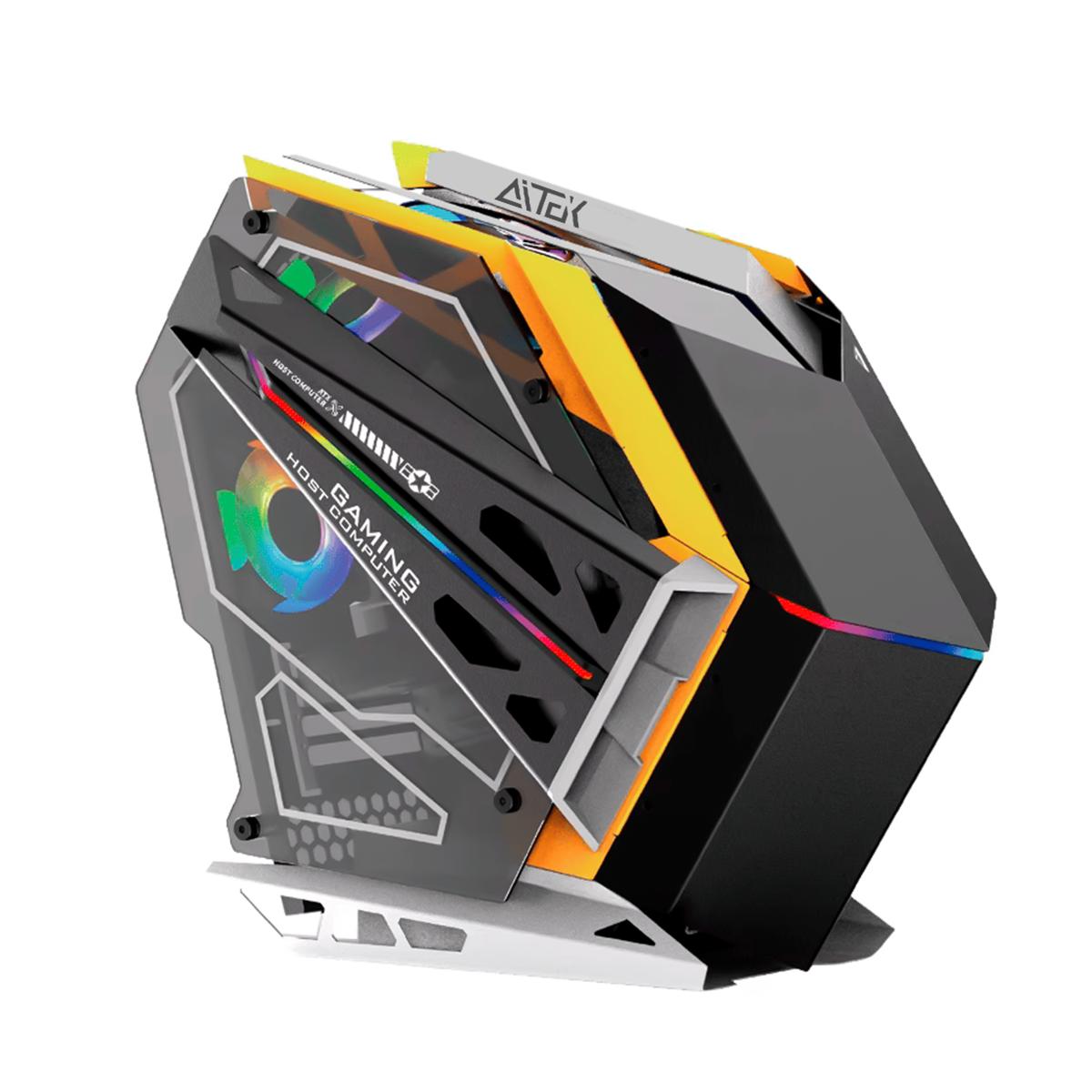 Gabinete Gamer RGB USB 3.0 Aitek ATX/M-ATX Design Futurista - DELTA-PHANTOM-GMP