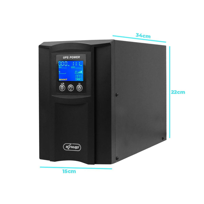 Nobreak Senoidal Puro 700W Bivolt Knup Energia Estável e Segura para seu Home Office - KP-593